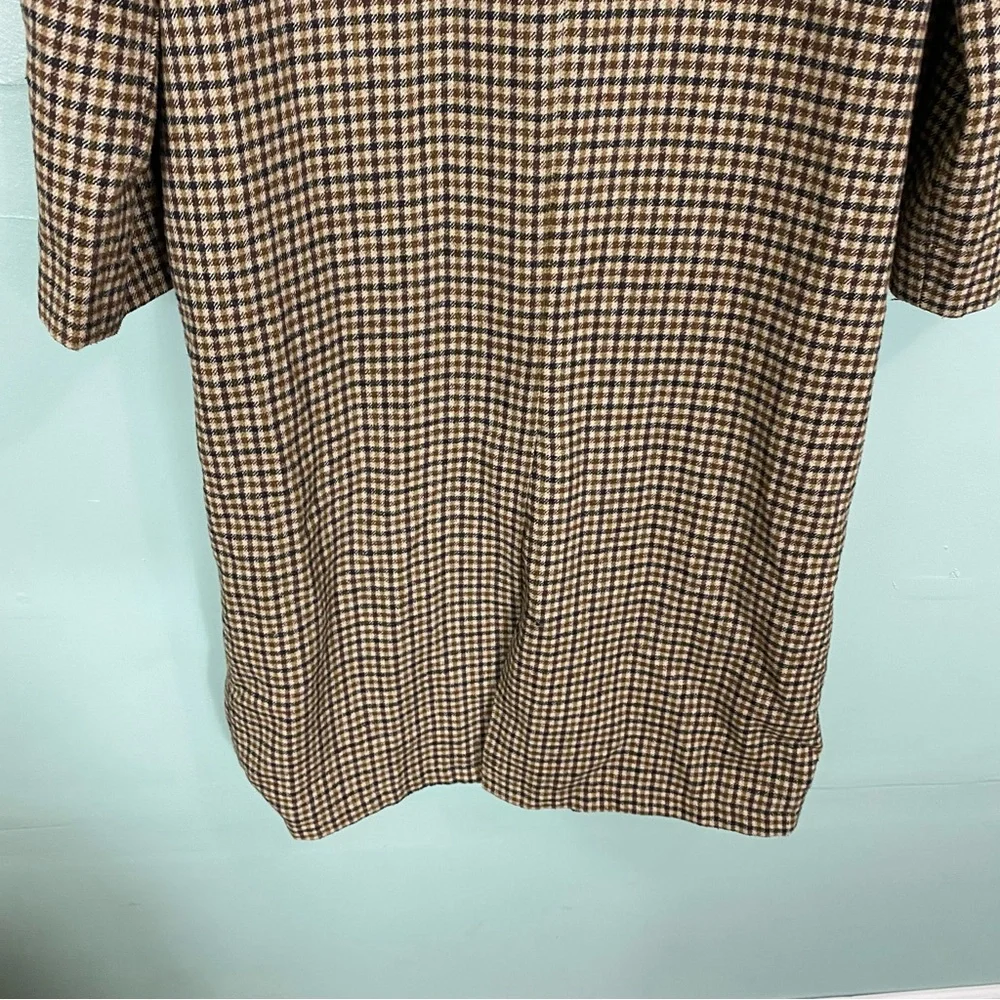 Anthropologie If By Sea Menswear‎ Plaid Overcoat City Coat Brown Academia Small - Picture 10 of 13